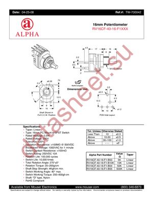 RV16CF-40-16 F1-B10K datasheet  